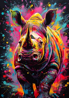 Rihnos Rhinoceros Painting