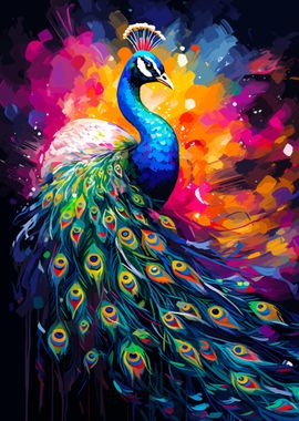 Peacock Bird Painting