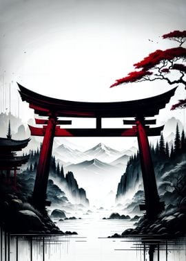 Torii Gate Japanese Art