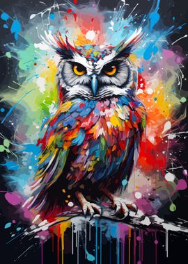 Owl Painting Bird poster