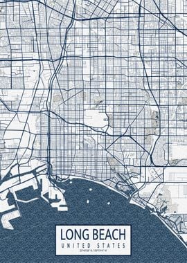 Long Beach Map Coastal