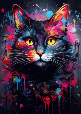 Cat Painting Animal