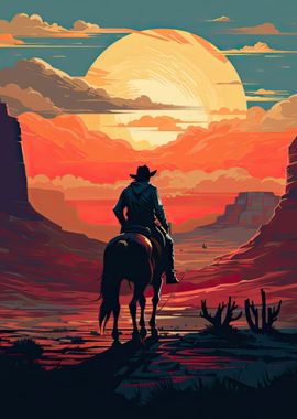 cowboy in the desert