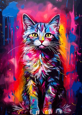 Cat Painting Animal