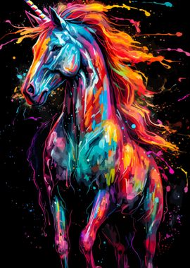 Horse Painting Poster