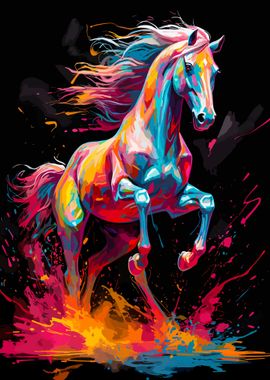 Horse Painting Poster