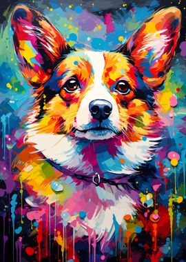 Corgi Painting Poster