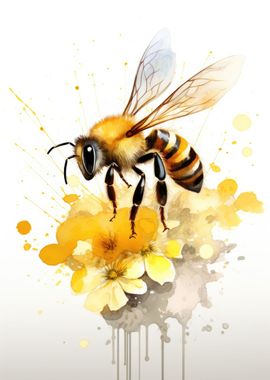 Bee Watercolor