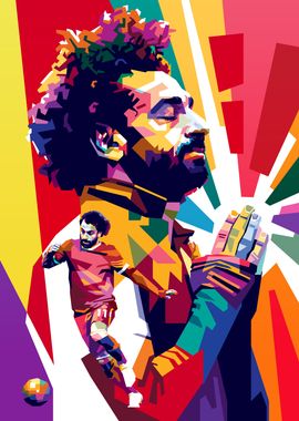 Mo Salah colorful fan art