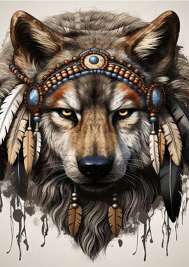 native american wolf