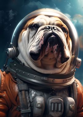 Astronaut Bulldog Dog Nasa