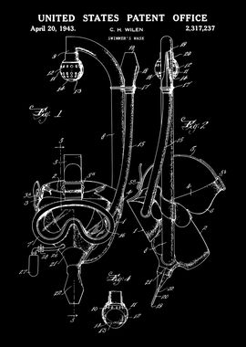 Swimmer mask patent