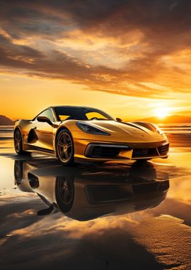 Gold Sunrise Car