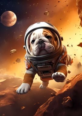 Astronaut Bulldog Puppy