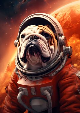 Astronaut Bulldog Dog Nasa