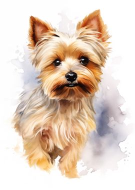 Silky terrier portrait