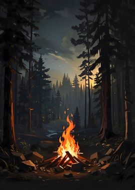 Campfire Nature Landscape