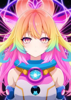 Rainbow Anime Girl