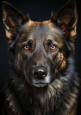 Cool Dog Wolf Portrait