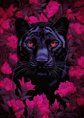 Black panther pink flowers