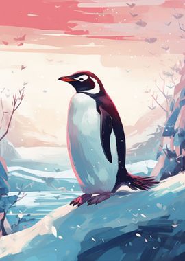 Penguin Polar Lights