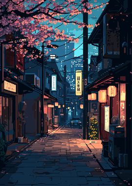 Tokyo Japan Pixel Art