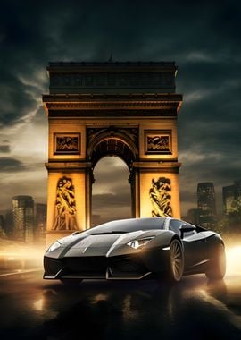 Arc de Triomphe with Lambo