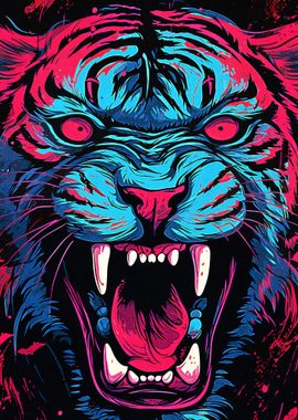 Neon Vintage Tiger