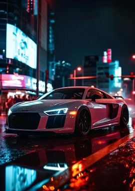 Audi R8 Night City Vibes