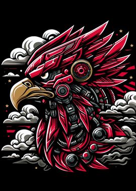 eagle head mecha style