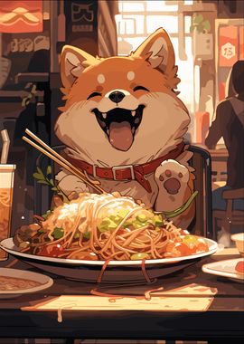 Ramen Shiba dog