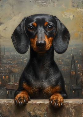 Dachshund in Oil