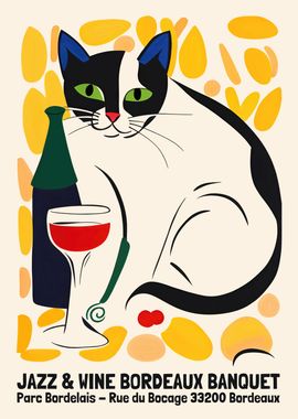 French Jazz and Wine Print