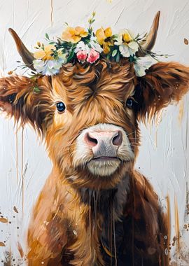 Floral Crowned Cow