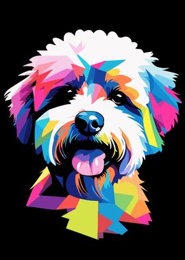 Curly Haired Dog Pop Art