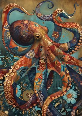 Eclectic Boho Octopus