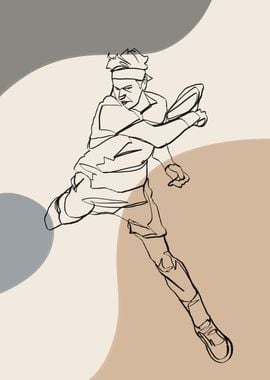 Tennis line art