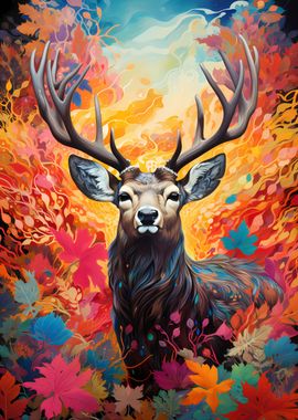 Colorful Wildlife Deer