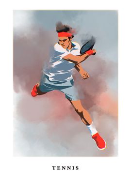 Tennis minimalist art