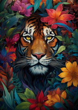 Colorful Wildlife Tiger