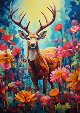 Colorful Wildlife Deer