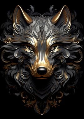 Abstract Wolve Head Wolf