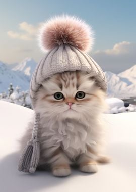 Snowy Paws and Hat