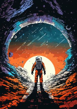 Space Cave Pixel Art