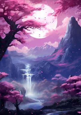 Cherry Blossom Landscape