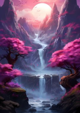 Cherry Blossom Landscape