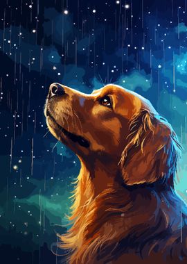 Pixel Art Golden Retriever