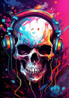 Skeleton With Headphones