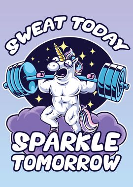 Funny Gym Unicorn Lifting