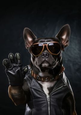 Dog in sunglasses